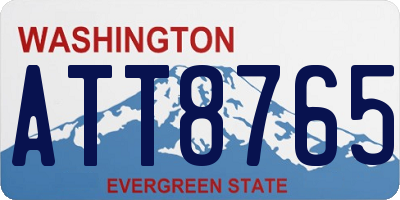 WA license plate ATT8765