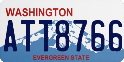 WA license plate ATT8766