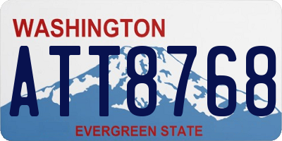 WA license plate ATT8768