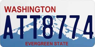 WA license plate ATT8774