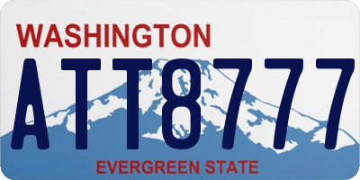 WA license plate ATT8777