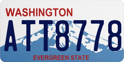 WA license plate ATT8778