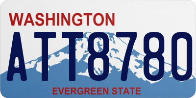WA license plate ATT8780
