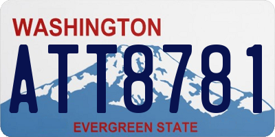 WA license plate ATT8781