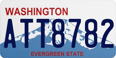 WA license plate ATT8782
