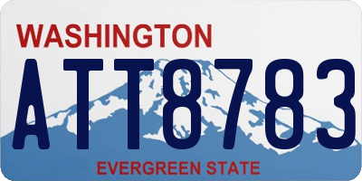 WA license plate ATT8783