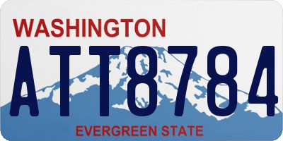 WA license plate ATT8784