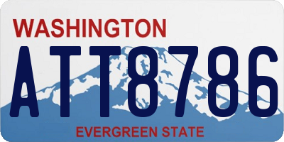 WA license plate ATT8786