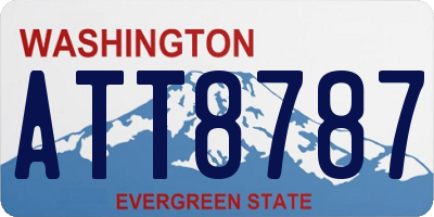 WA license plate ATT8787