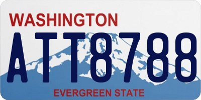 WA license plate ATT8788