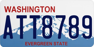 WA license plate ATT8789