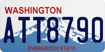 WA license plate ATT8790