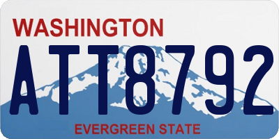 WA license plate ATT8792