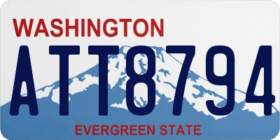 WA license plate ATT8794