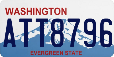 WA license plate ATT8796