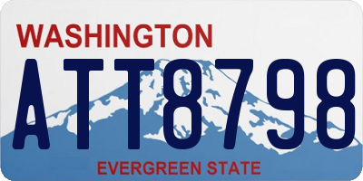 WA license plate ATT8798