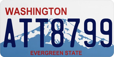 WA license plate ATT8799