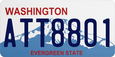 WA license plate ATT8801