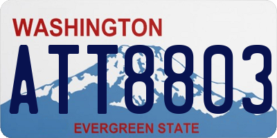 WA license plate ATT8803