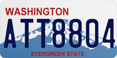 WA license plate ATT8804