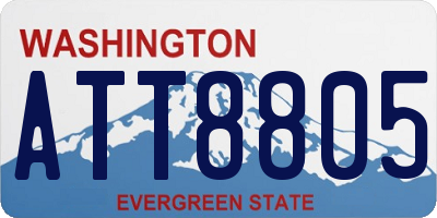 WA license plate ATT8805
