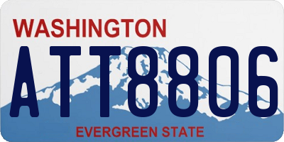 WA license plate ATT8806