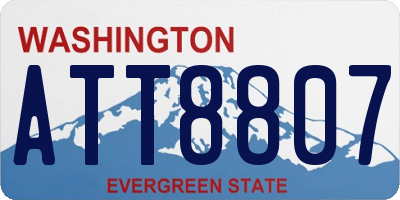 WA license plate ATT8807