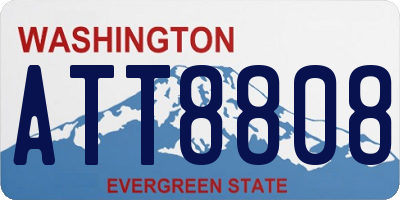 WA license plate ATT8808