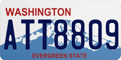WA license plate ATT8809
