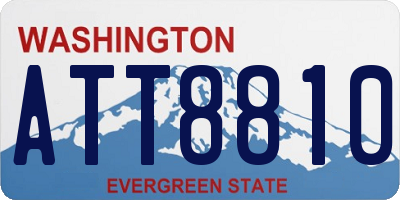 WA license plate ATT8810