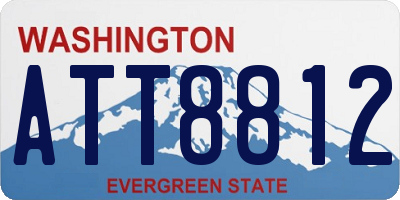 WA license plate ATT8812