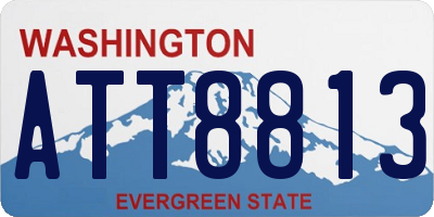 WA license plate ATT8813