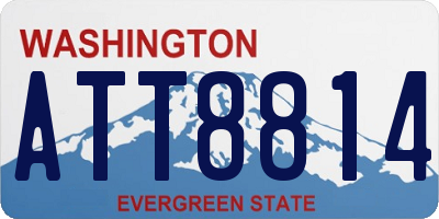 WA license plate ATT8814