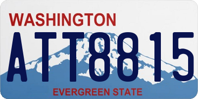 WA license plate ATT8815
