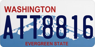 WA license plate ATT8816