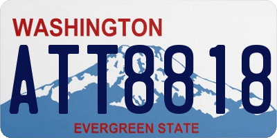 WA license plate ATT8818