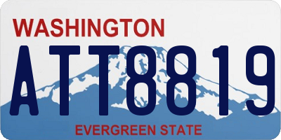 WA license plate ATT8819