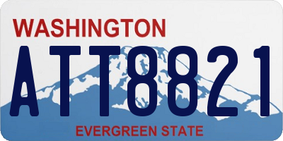 WA license plate ATT8821