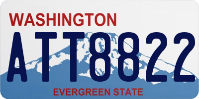 WA license plate ATT8822