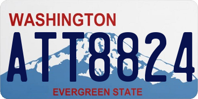 WA license plate ATT8824