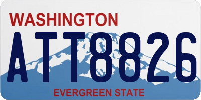 WA license plate ATT8826