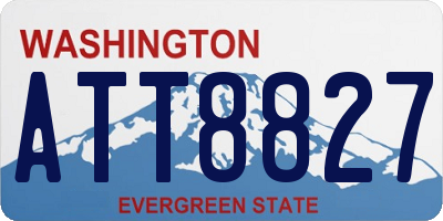 WA license plate ATT8827