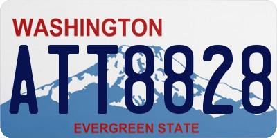 WA license plate ATT8828