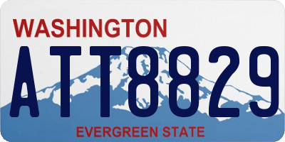 WA license plate ATT8829