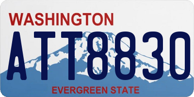WA license plate ATT8830