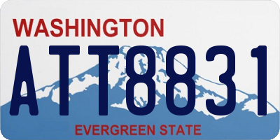 WA license plate ATT8831