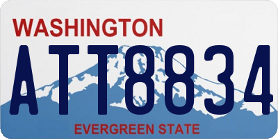 WA license plate ATT8834