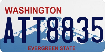 WA license plate ATT8835