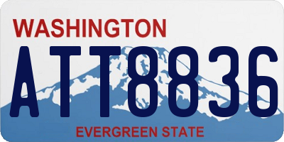 WA license plate ATT8836