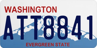 WA license plate ATT8841